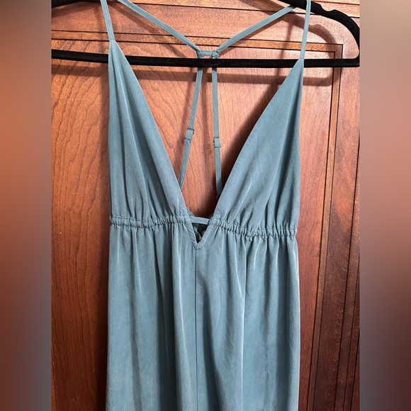 Urban Outfitters, Silence + Noise, Green Maxi Slip Dress, Size Small - Picture 4 of 7